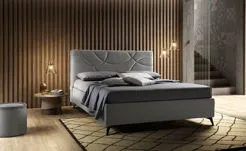 Letto imbottito Stilfar moderno in esposizione da Brennero Case&Stili a Verona